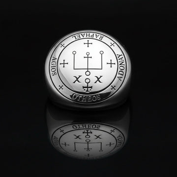 Sigil of the Archangel Raphael Sterling Silver Ring TRI1566